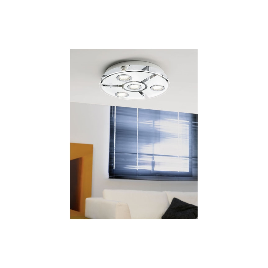 EGLO 93107 - LED-kattovalaisin CABO 4xGU10/3W LED