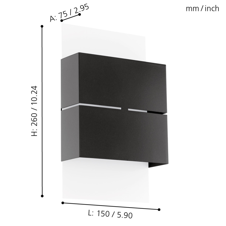 Eglo 93254 - LED-ulkovalaistus KIBEA 2xLED/2,5W/230V IP44