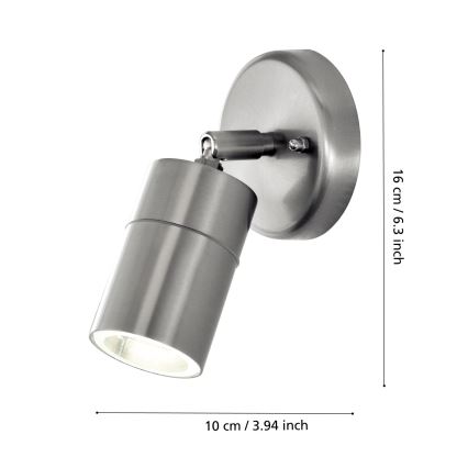 Eglo 93268 - LED-ulkovalaistus STOCKHOLM 1 1xGU10/5W/230V IP44