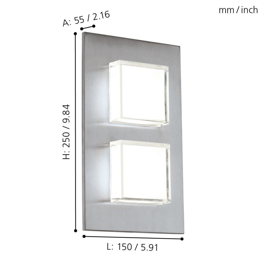 Eglo 93365 - LED-ulkoseinävalaisin PIAS 2xLED/2,5W/230V IP44