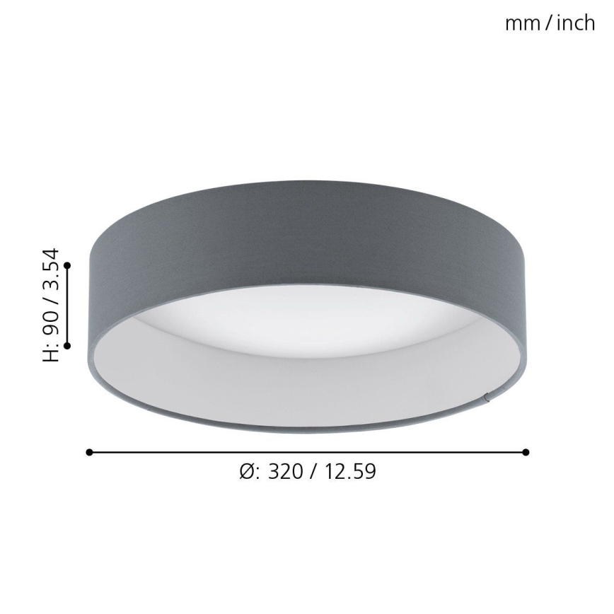 Eglo 93395 - LED-kattovalaisin PALOMARO LED/12W/230V