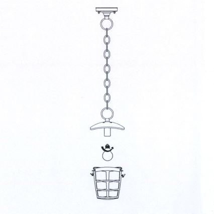 Eglo 93406 - LED-ulkokattokruunu ALORIA 1xE27/8,5W/230V IP44