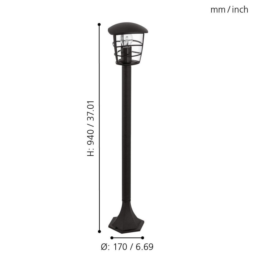 Eglo 93408 - LED-ulkolamppu ALORIA E27/8,5W/230V IP44