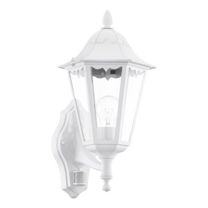 Eglo 93447 - Ulkoseinävalaisin anturilla NAVEDO 1xE27/60W/230V IP44