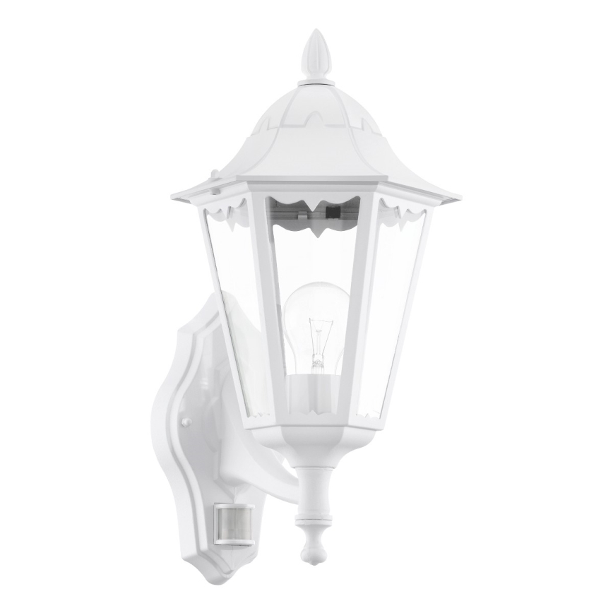 Eglo 93447 - Ulkoseinävalaisin anturilla NAVEDO 1xE27/60W/230V IP44