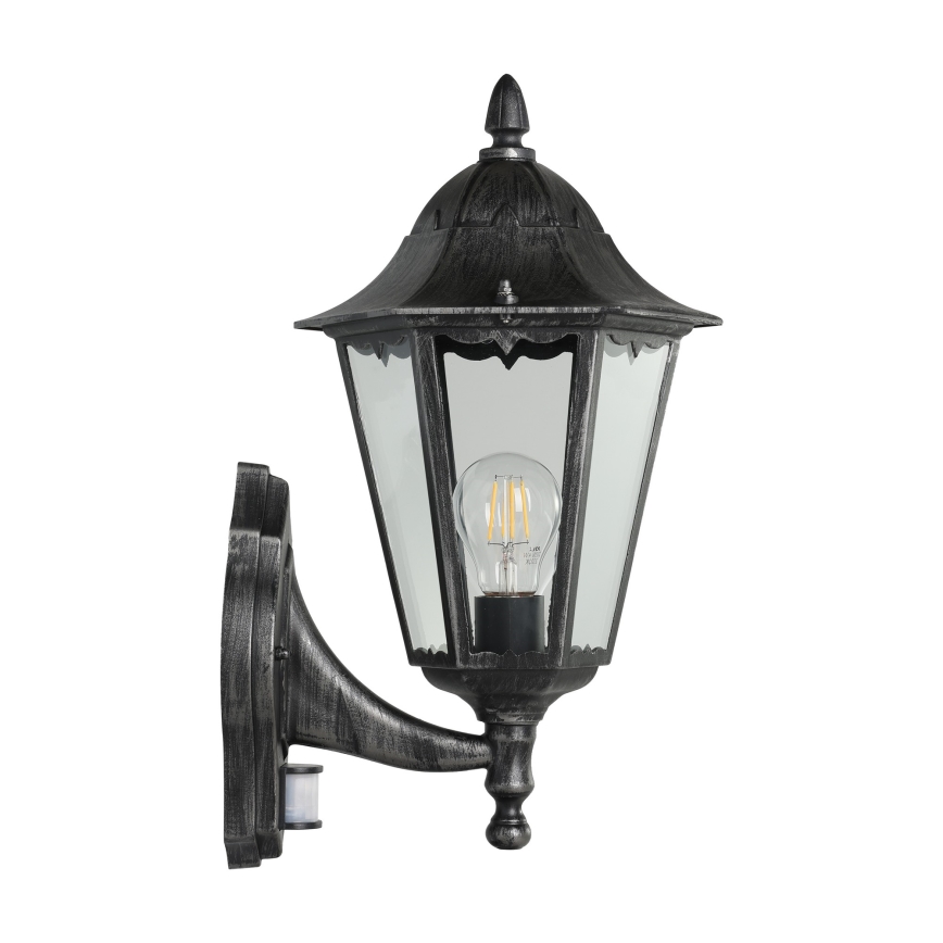 Eglo 93458 - Ulkoseinävalaisin anturilla NAVEDO 1xE27/60W/230V IP44