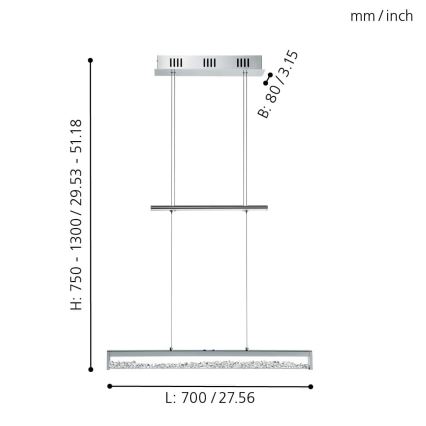 Eglo 93625 - LED himmennettävä valo CARDITO 1 LED/24W/230V