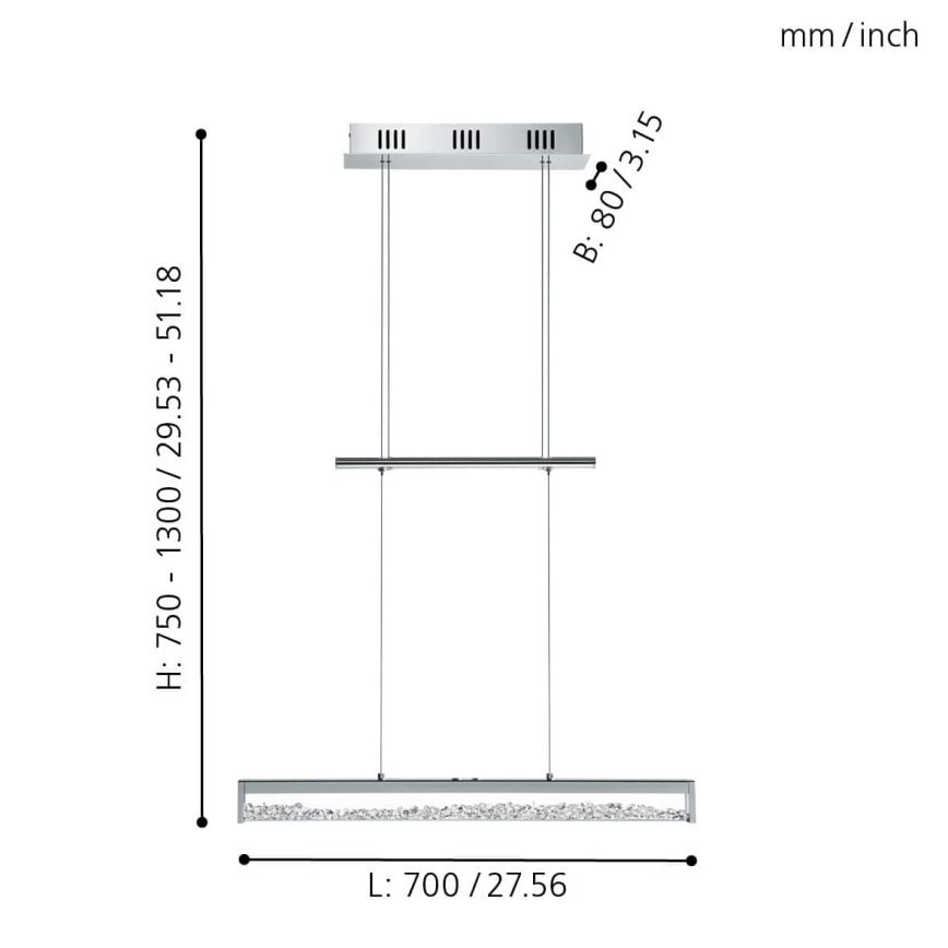 Eglo 93625 - LED himmennettävä valo CARDITO 1 LED/24W/230V