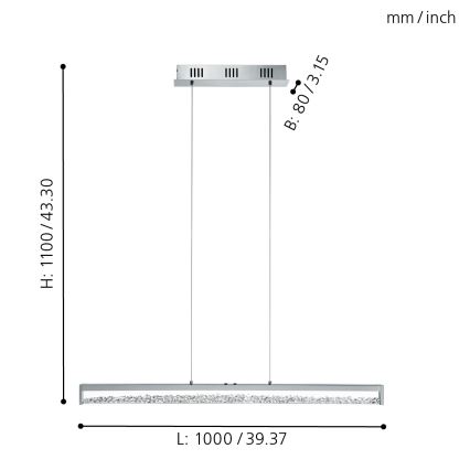 Eglo 93626 - LED himmennettävä valo CARDITO 1 LED/32W/230V