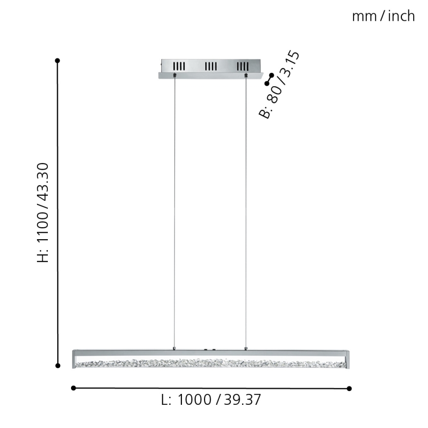 Eglo 93626 - LED himmennettävä valo CARDITO 1 LED/32W/230V