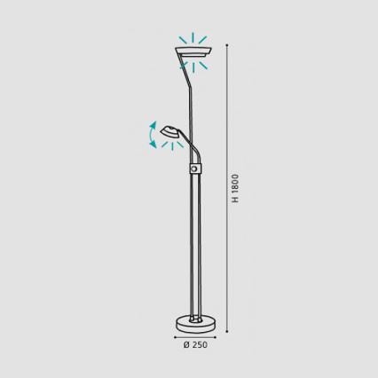 Eglo 93713 - LED-himmennettävä lamppu SARRIONE LED / 17.28W + LED / 2.88W