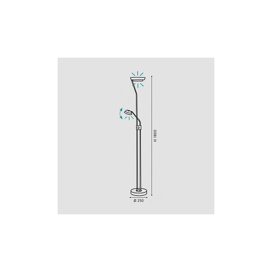 Eglo 93713 - LED-himmennettävä lamppu SARRIONE LED / 17.28W + LED / 2.88W