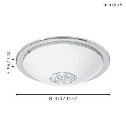Eglo 93778 - LED-kattovalaisin GIOLINA LED/12W/230V