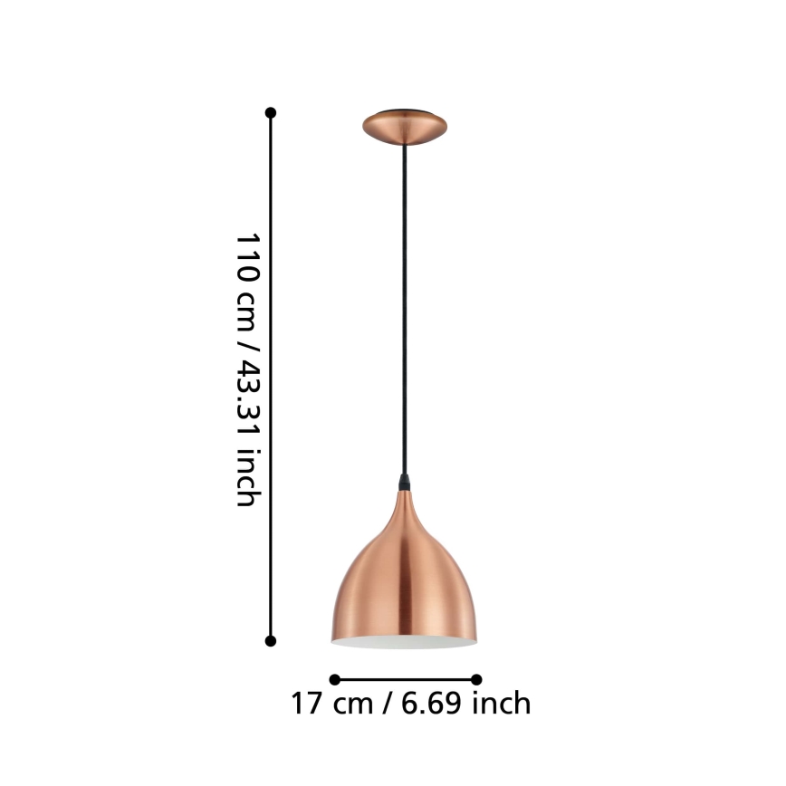 Eglo 93836 - Kattokruunu CORETTO 1xE27/60W/230V