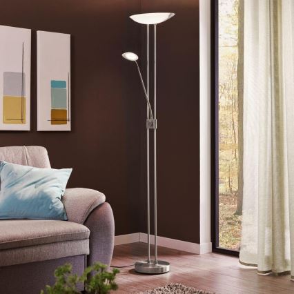 Eglo - Himmennettävä LED-lattiavalaisin LED/20W + LED/2,5W