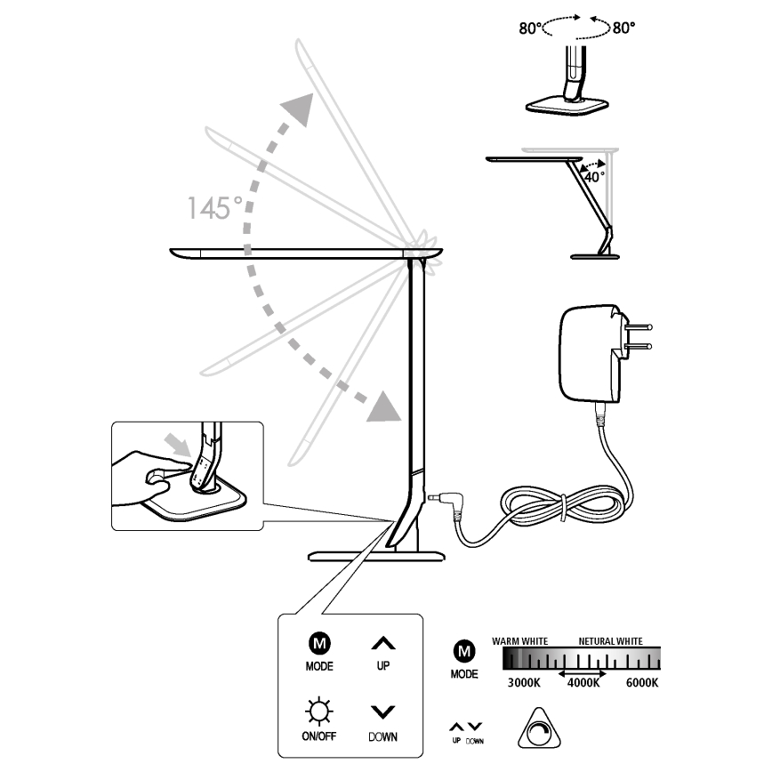 Eglo 93901 - LED-himmennettävä valaisin SELLANO LED / 6W / 230V