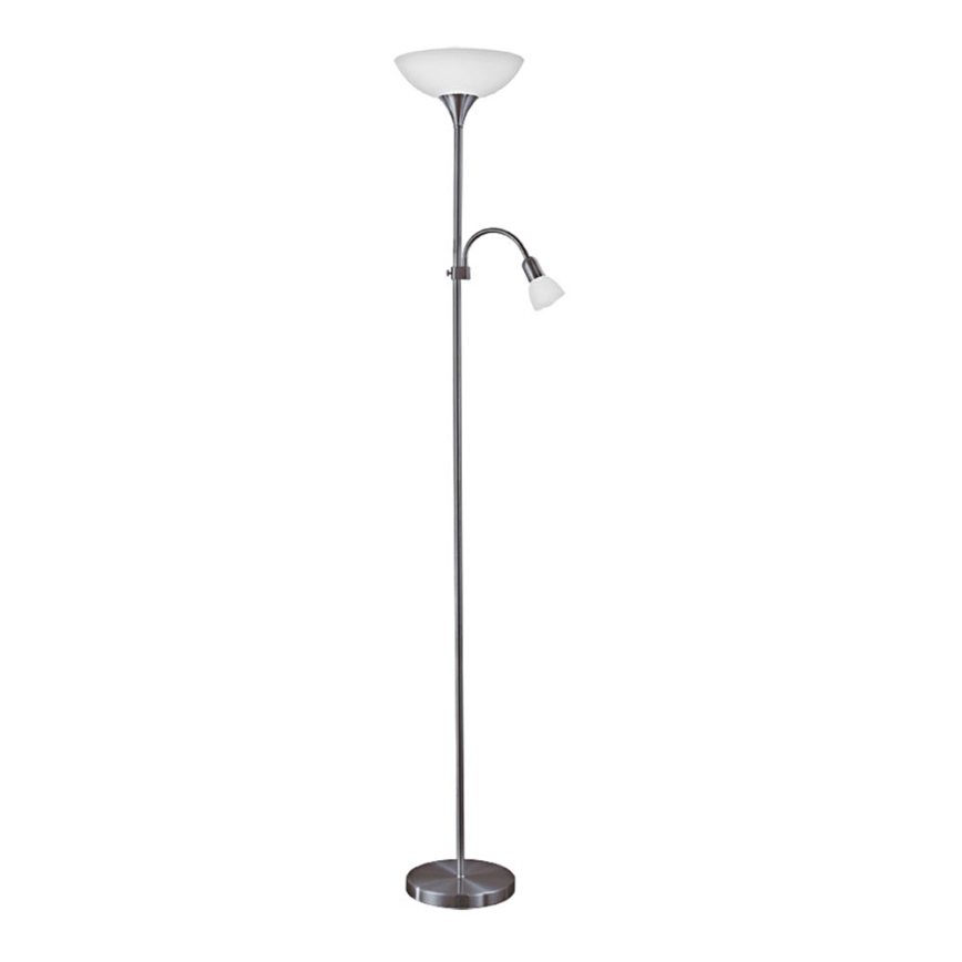 Eglo 93917 - Lattialamppu UP 2 1xE27/60W/230V + 1xE14/25W/230V musta kromi