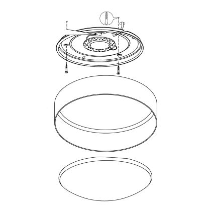 Eglo 93949 - LED-kattovalaisin PALOMARO LED/12W/230V