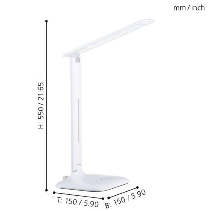 Eglo 93965 -  Pöytävalaisin CAUPO LED/2.9W/230V