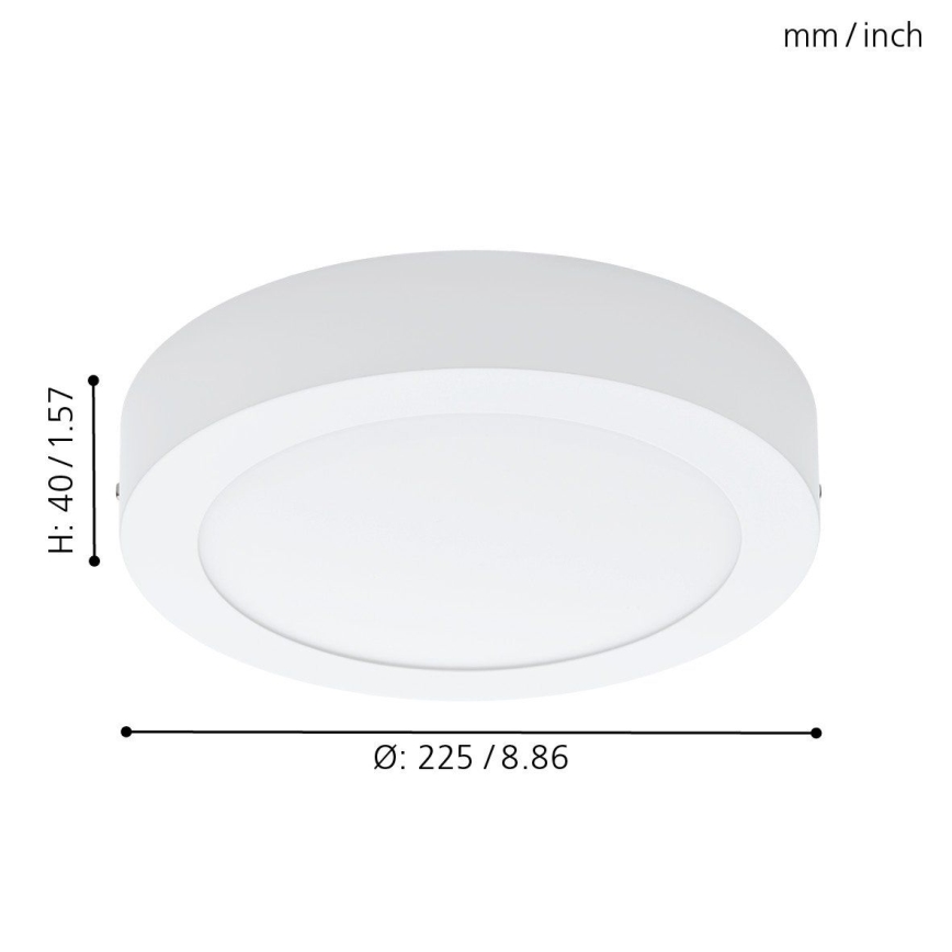 Eglo 94075 - LED-kattovalaisin FUEVA 1 LED/16,47W/230V