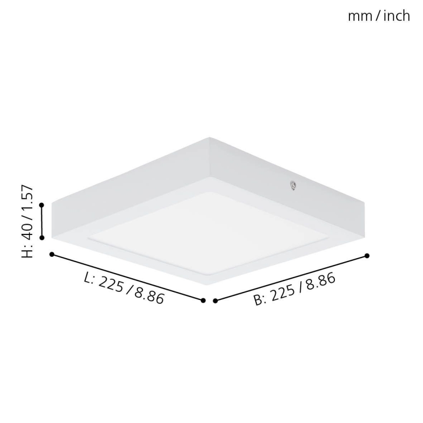 Eglo 94077 - LED-kattovalaisin FUEVA 1 LED/16,47W/230V