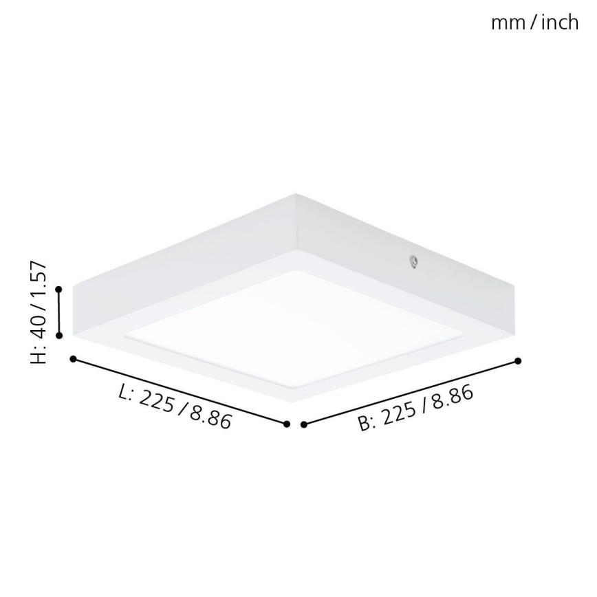 Eglo 94078 - LED-kattovalaisin FUEVA 1 LED/16,44W/230V