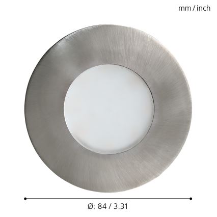 Eglo 94092 - LED-kattovalaisin kylpyhuoneeseen MARGO 1xGU10/5W/230V IP65
