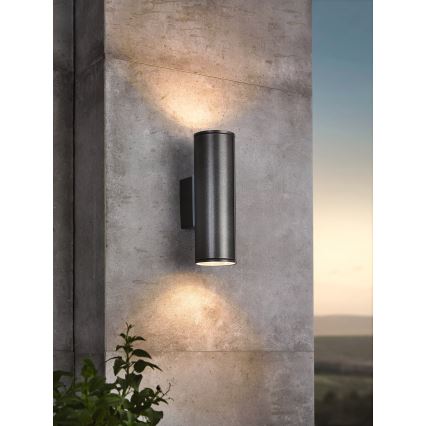 Eglo 94103 - LED-ulkovalaistus RIGA 2xGU10/3W/230V IP44