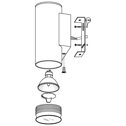 Eglo 94103 - LED-ulkovalaistus RIGA 2xGU10/3W/230V IP44