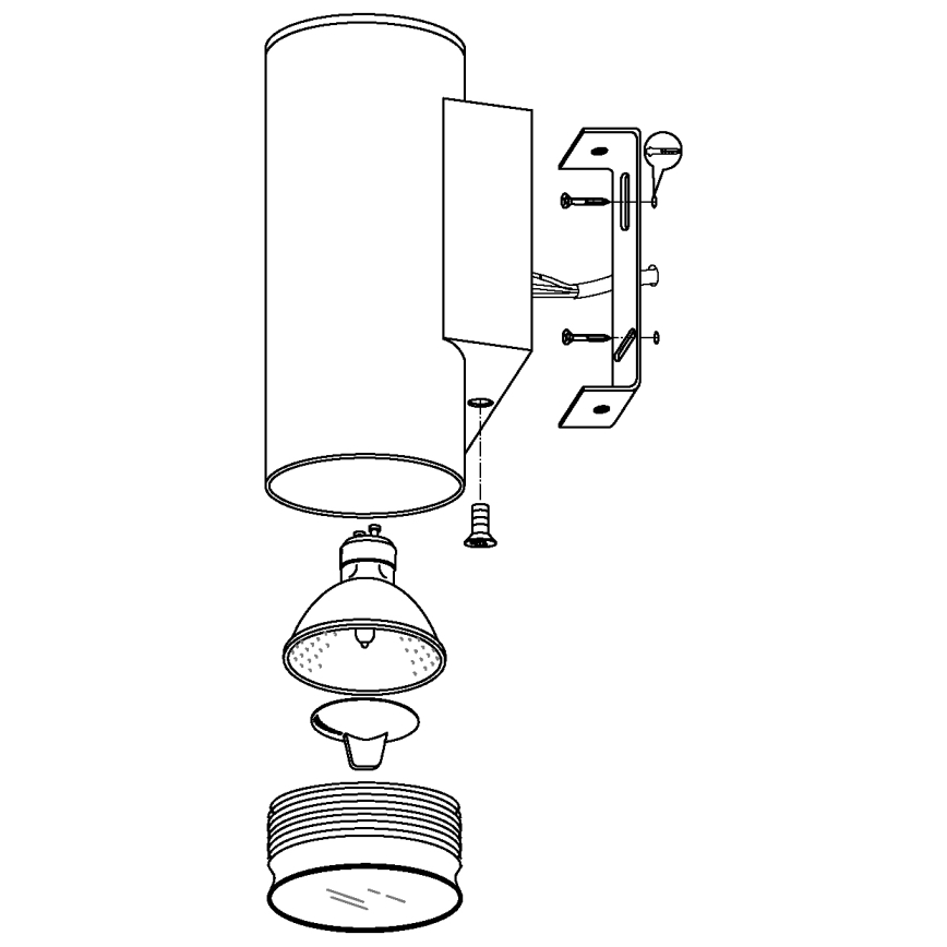 Eglo 94103 - LED-ulkovalaistus RIGA 2xGU10/3W/230V IP44