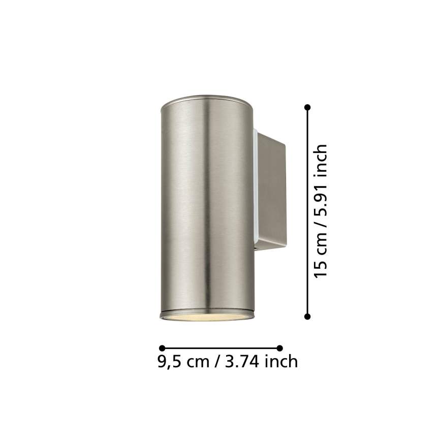Eglo 94106 - LED-ulkovalaistus RIGA 1xGU10/3W/230V IP44