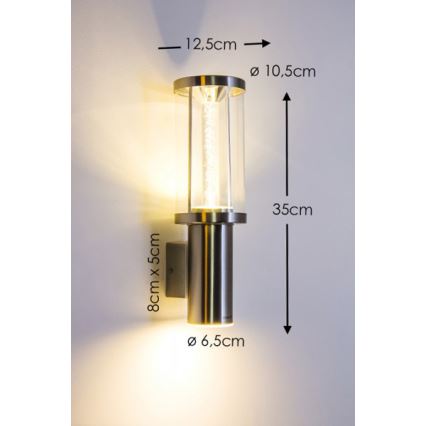Eglo 94127 - LED-ulkovalaistus TRONO STICK 1xGU10/3W + 1xLED/3,7W IP44