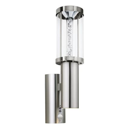 Eglo 94128 - LED-ulkovalaistus anturilla TRONO STICK 1xGU10/3W + 1xLED/3,7W IP44