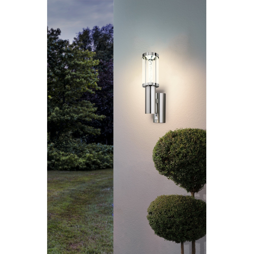 Eglo 94128 - LED-ulkovalaistus anturilla TRONO STICK 1xGU10/3W + 1xLED/3,7W IP44