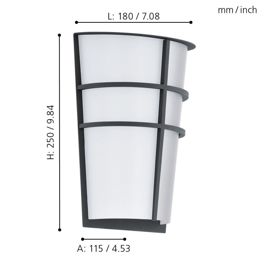 Eglo 94138 - LED-ulkovalaistus BREGANZO 2xLED/2,5W/230V IP44