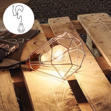 Eglo 94197 - Pöytävalaisin pistokkeella TARBES 1xE27/60W/230V