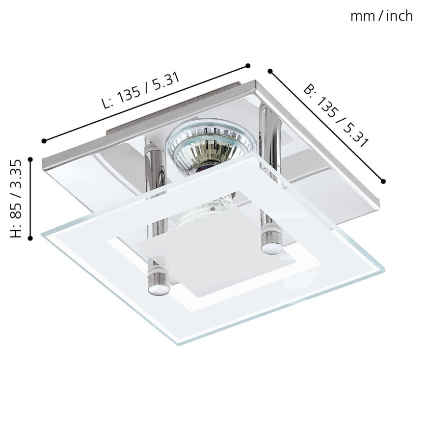 Eglo 94224 - LED-kattovalaisin ALMANA 1xGU10-LED/3W/230V