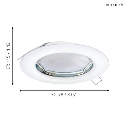 Eglo - SETTI 3x Riippuva LED-kattovalaisin PENETO 3xGU10-LED/3W/230V