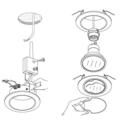 Eglo - SETTI 3x Riippuva LED-kattovalaisin PENETO 3xGU10-LED/3W/230V