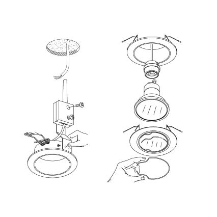 Eglo - SETTI 3x Riippuva LED-kattovalaisin PENETO 3xGU10-LED/3W/230V