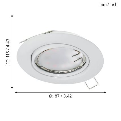 Eglo 94239 - Riippuva LED-kattovalaisin PENETO 1xGU10-LED/5W/230V