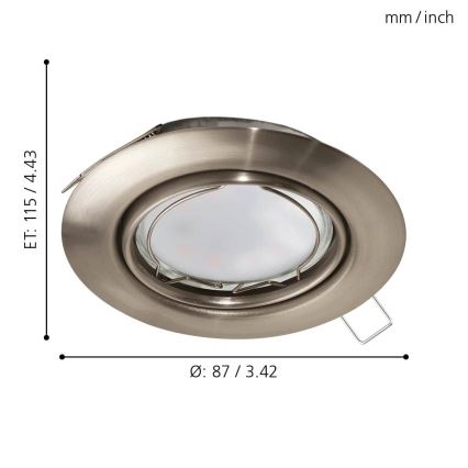 Eglo 94242 - Riippuva LED-kattovalaisin PENETO 1xGU10-LED/5W/230V
