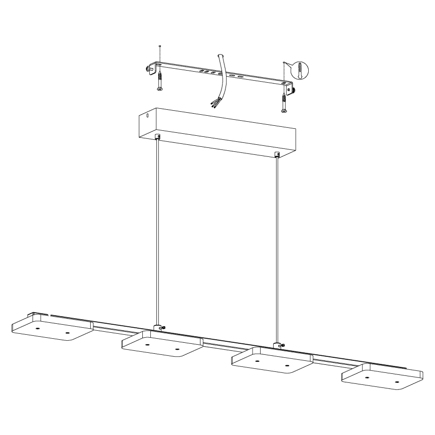 Eglo 94244 - LED-riippuvalaisin CARTAMA 4xLED/4,5W/230V