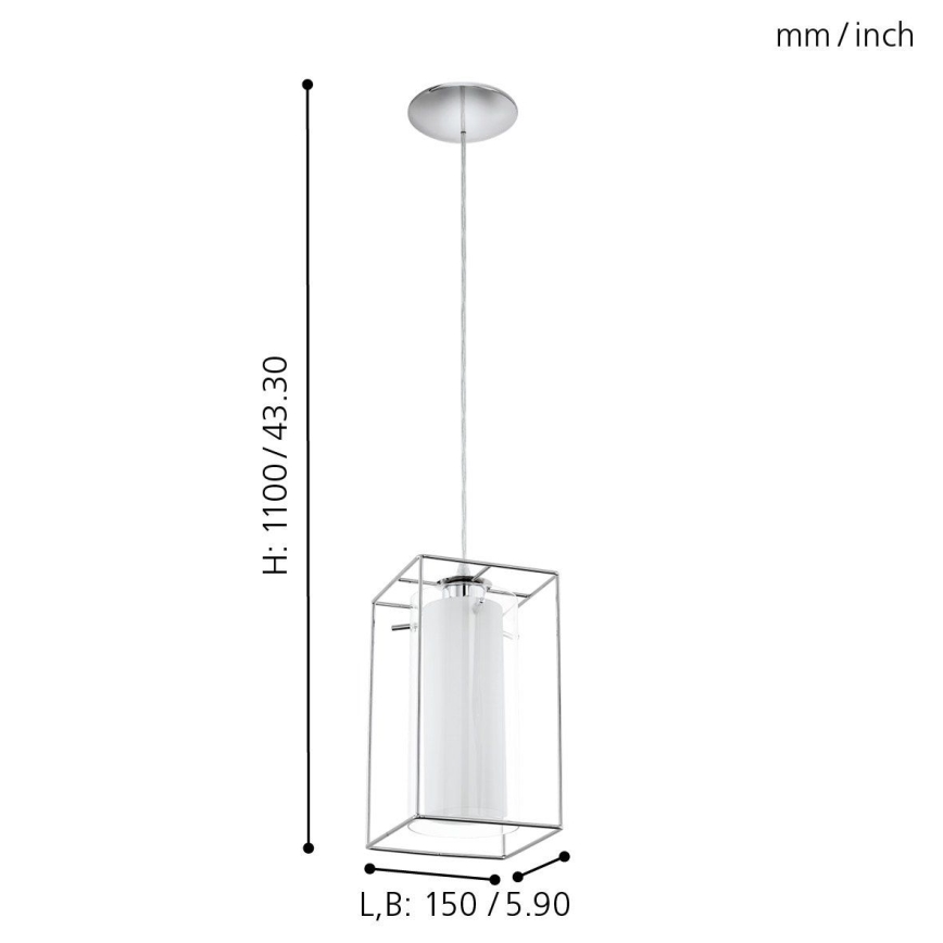 Eglo 94377 - Kattokruunu LONCINO 1 1xE27/60W/230V