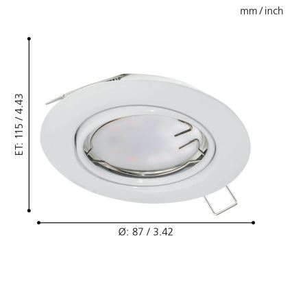 Eglo - SETTI 3x Riippuva LED-kattovalaisin PENETO 3xGU10-LED/5W/230V