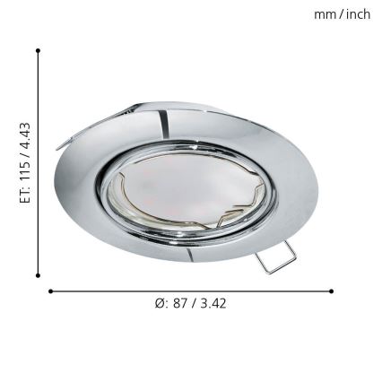 Eglo - SETTI 3x Riippuva LED-kattovalaisin PENETO 3xGU10-LED/5W/230V