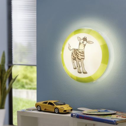 Eglo 94458 - Lasten kattovalaisin BIUBIU 1xE27/60W/230V seepra