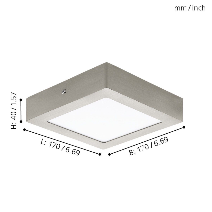 Eglo 94524 - LED-kattovalaisin FUEVA 1 LED/10,9W/230V