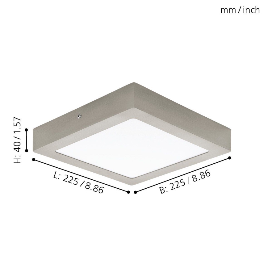 Eglo 94526 - LED-kattovalaisin FUEVA 1 LED/16,5W/230V