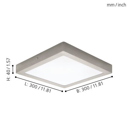 Eglo 94528 - LED-kattovalaisin FUEVA 1 LED/22W/230V